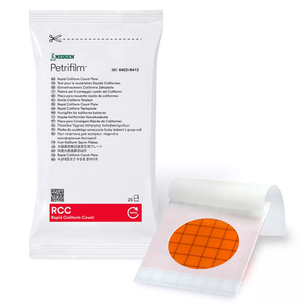 Petrifilm™ Rápido para Coliformes RCC son placas con medio liofilizado para cuantificar coliformes en 24 horas sin necesidad de confirmación. Medio listo para usar con larga vida útil