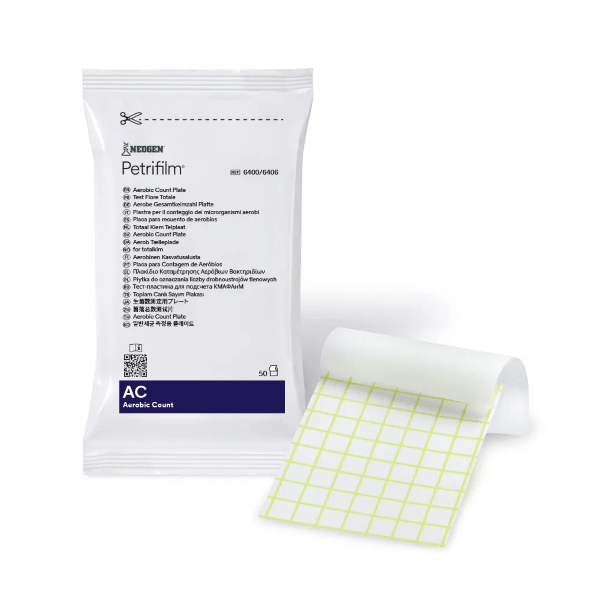 Petrifilmâ„¢ Aerobios Totales AC son placas con medio liofilizado para analizar aerobios en 48-72 horas sin necesidad de confirmaciÃ³n. Medio listo para usar con larga vida Ãºtil
