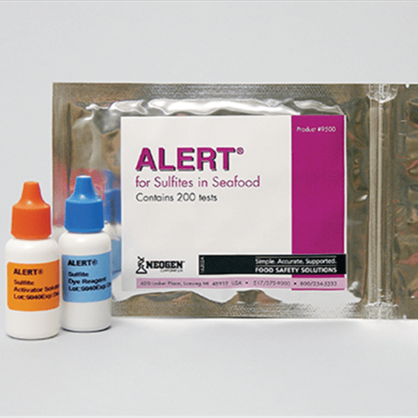 Con Alert® para Sulfitos se detecta visualmente en solo tres pasos residuos de sulfito en una variedad de mariscos.