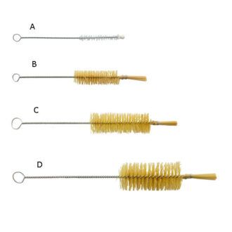 Escobillón para tubos de ensayo de cerdas naturales