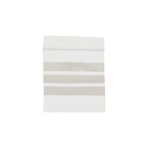 Bolsa con cierre zip y bandas blancas, An 180 x L 250 mm, PE
