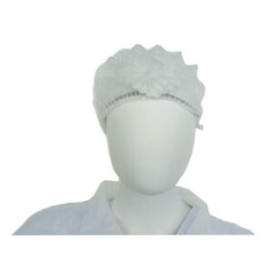 Gorro desechable circular tipo acordeón para visitantes, 14 g, PP, Color blanco