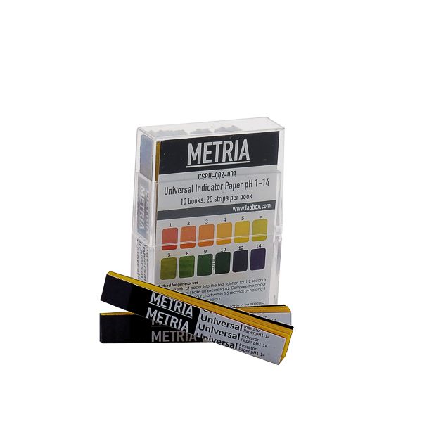 Papel Indicador de pH en tiras, pH 6,8 - pH 8,3 a intervalo de 0,3 pH, 10 x 20 tiras/caja