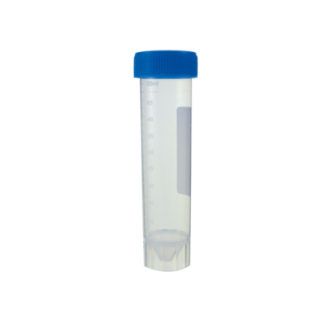 Tubo de centrífuga graduados con tapón rosca y faldón, 50 ml, PP