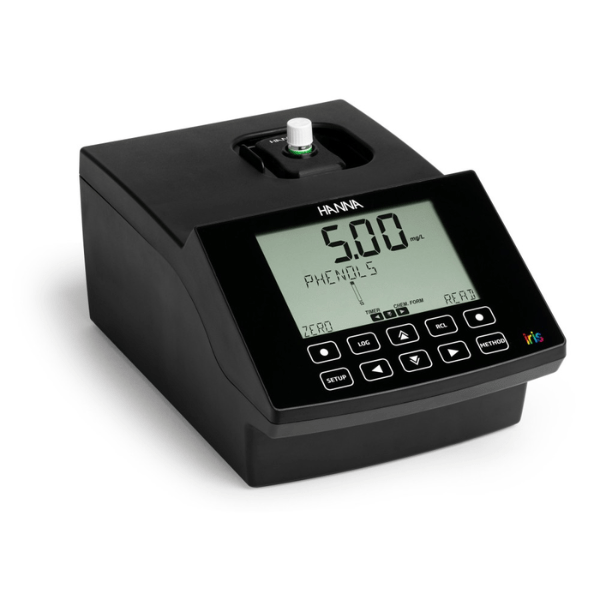 El espectrofotÃ³metro Iris HI802 es un dispositivo resistente que ofrece mÃ¡s de 100 mÃ©todos predefinidos y accesibles para el usuario. Gracias a su capacidad para leer el cÃ³digo de barras en los viales de reactivos de HANNA Instruments