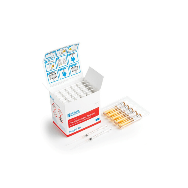 Cubeta Test DQO de rango bajo 0 a 150 mg/L con 25 viales de reactivo pre-dosificado para la determinaciÃ³n rÃ¡pida y precisa de la Demanda QuÃ­mica de OxÃ­geno DQO. Compatible con fotÃ³metros de sobremesa y fabricado segÃºn las normativas USEPA 410 e ISO 15705.