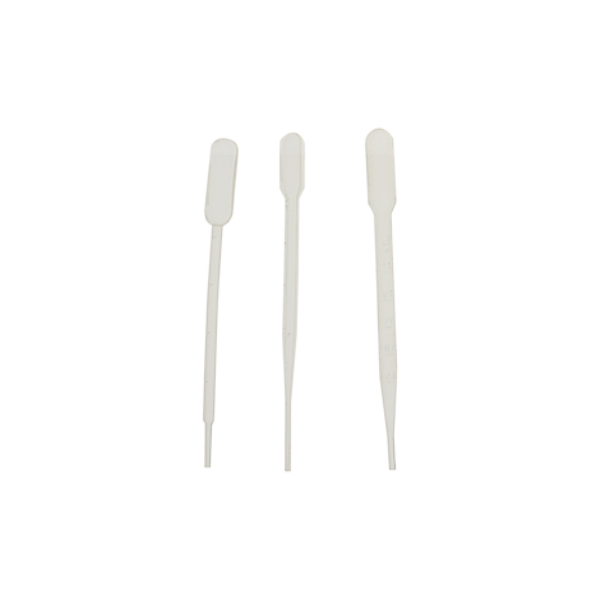 Pipeta Pasteur, graduada cada 0,50 ml hasta 3 ml, cap. total 7 ml, PE