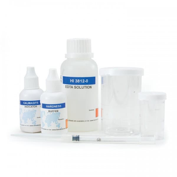 Sencillo test kit para medir la dureza del agua