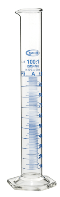 Probeta grad. base hex. clase A, 1000 ml, Premium Line