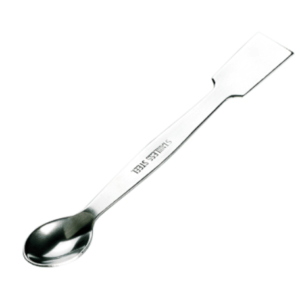 Espátula cuchara plana, acero inox., L 210 mm