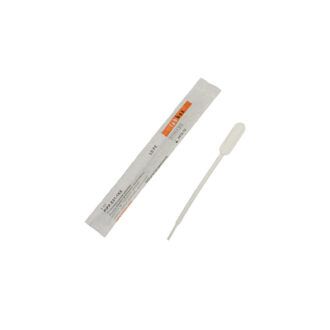 Pipeta Pasteur, grad. cada 0,50 ml hasta 3 ml, cap. total 7 ml, PE, estéril en bolsa unit