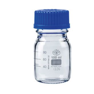 Frasco de laboratorio graduado con rosca ISO, borosilicato 3.3, 250 ml