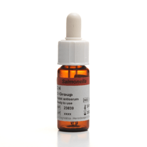 Antisuero diseÃ±ado para la detecciÃ³n de serotipos de Salmonella spp. Para mÃ¡s informaciÃ³n contactar con Bioser al 932264477.