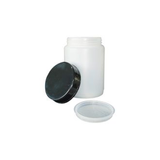 Tarro boca ancha con tapa y obturador, 1000 ml, HDPE