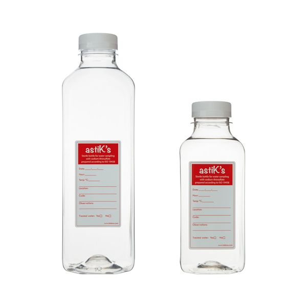 La Botella PET con Tiosulfato 1000 mL EstÃ©ril va destinada al muestreo de agua y no tiene graduaciÃ³n en el cuerpo. La boca de la botella tiene un diÃ¡metro de 38