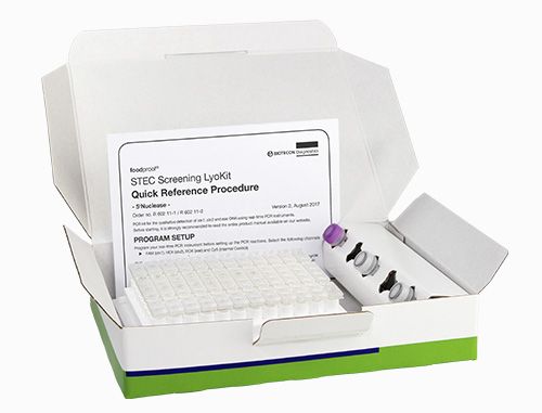 Foodproof STEC Screening Lyokit es un kit liofilizado para la detecciÃ³n de E.coli productoras de la toxina Shiga STECÂ por PCR. Para mÃ¡s informaciÃ³n contactar con Bioser en el 932264477