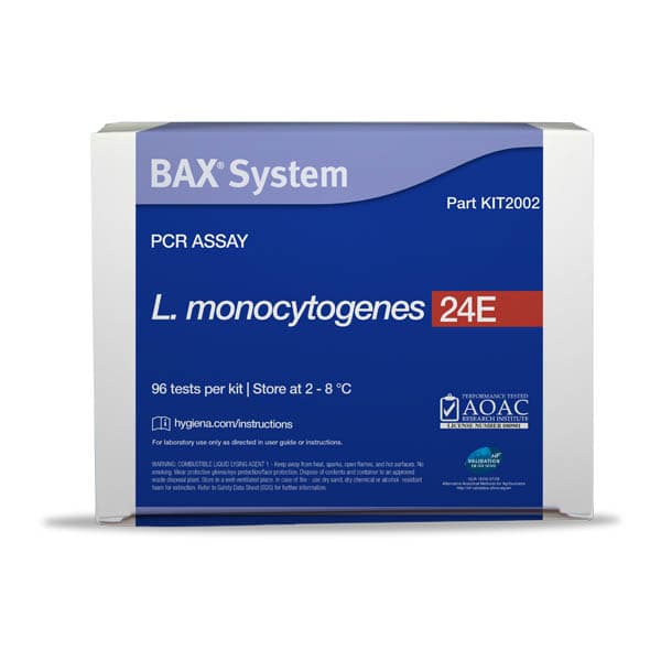 El BAX System Q7 L.mono 24E es un ensayo de PCR End Point para la detecciÃ³n de L. mono en alimentos