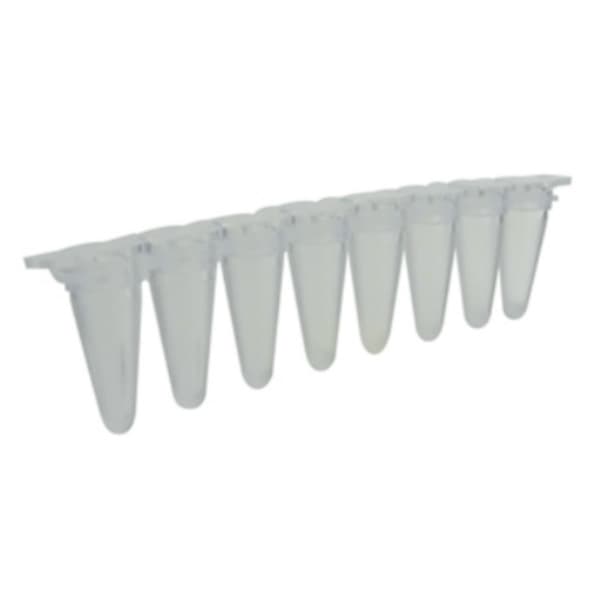 Tiras de microtubos para PCR transparentes
