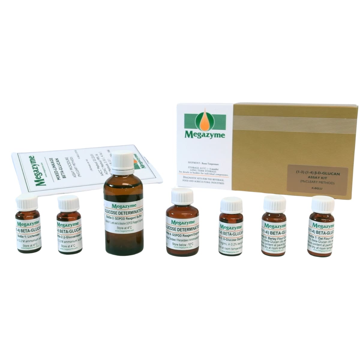El kit de prueba de Beta-Glucano es ideal para la mediciÃ³n y anÃ¡lisis de Beta-Glucano en diversas matrices alimentarias como granos de cereales