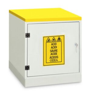 Armario de seguridad para ácidos - Bases en PVC, 600 x 500 x 790 mm